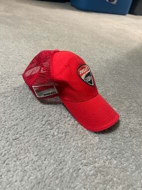 Official Ducati Corse Kids Red Mesh Trucker Hat